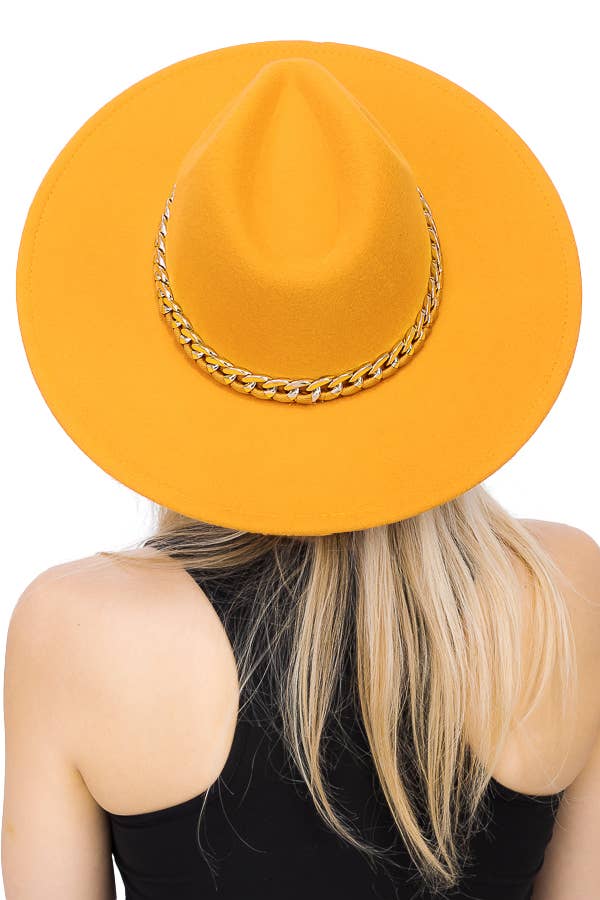 Cap Zone – Fedora - Mulher por atacado – Chapéu Monocromático Revelado Corrente Cubana Larga Feltro Chapéu19