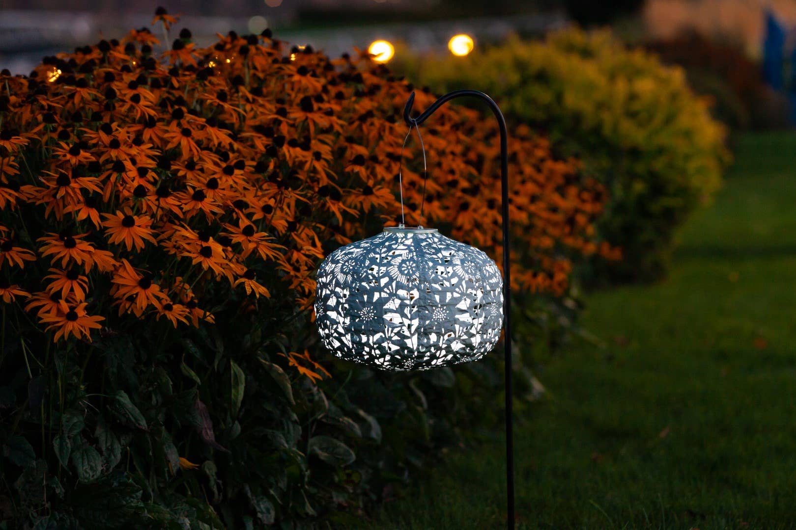 Allsop Home & Garden - Wholesale Outdoor/Lawn Light - Stella Square Sunflower 11" Solar Lantern - Sage11