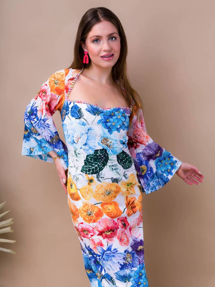 Blossom Cotton Dress for wholesale by Sandhya Garg