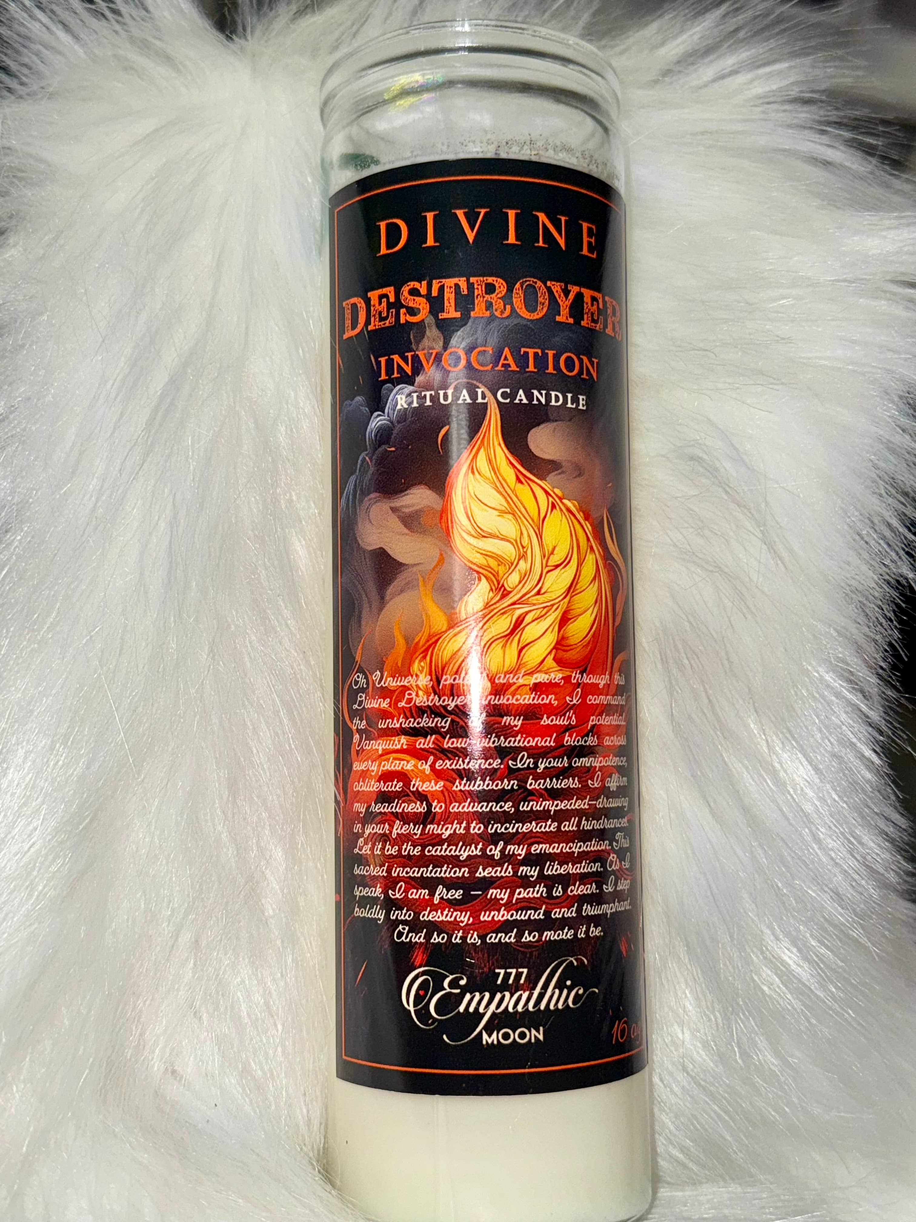 Empathic Moon 777 - Wholesale Votive Candle - Divine Destruction Invocation Ritual Candle | Spelled |7 Day2