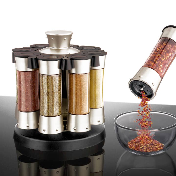 Fox Run Brands - Wholesale Spice Rack - KitchenArt Spice Carousel Professional Series, 8 Spice Jars
