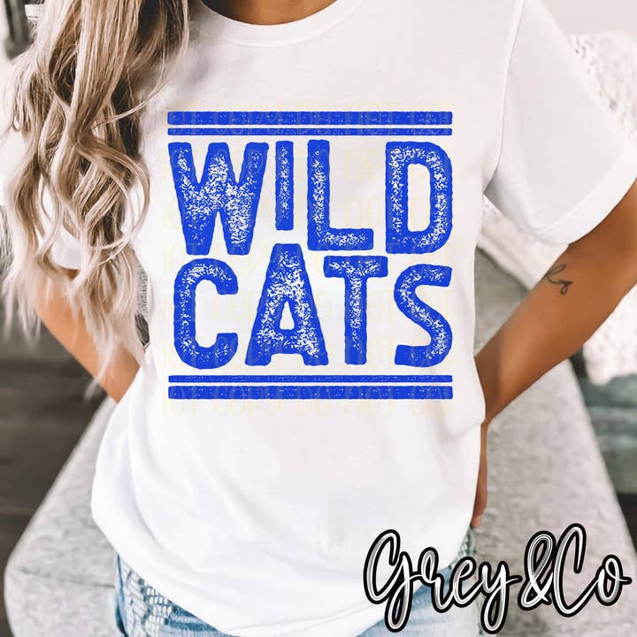 Distressed Wildcats Shirt for wholesale by Grey&Co
