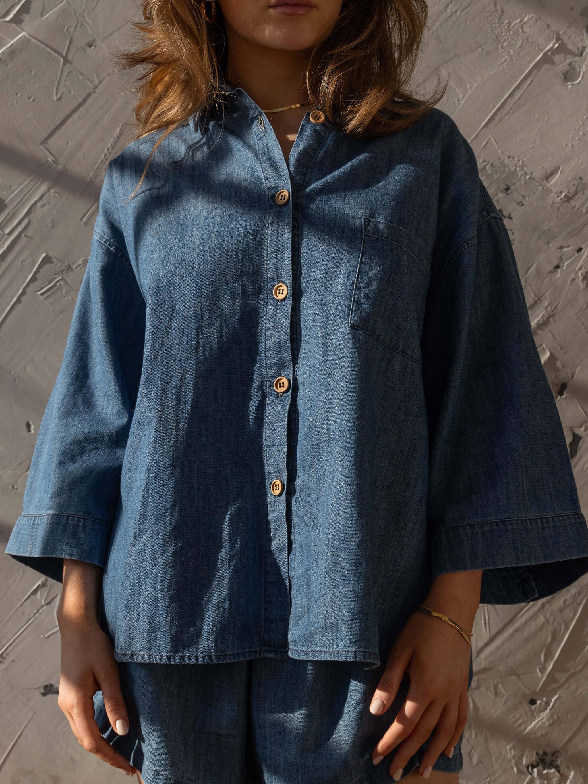 The Chambray Denim Shirt for wholesale on Faire7