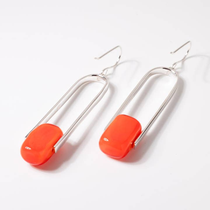 Empire Luxe Neon - Silberne Ohrringe für den Großhandel von OR Design