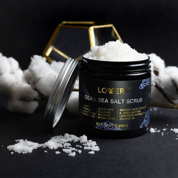 Lovery - Wholesale Body Scrub/Exfoliant - Dead Sea Salt Scrub - Handmade Exfoliating Scrub, 600 Grams
