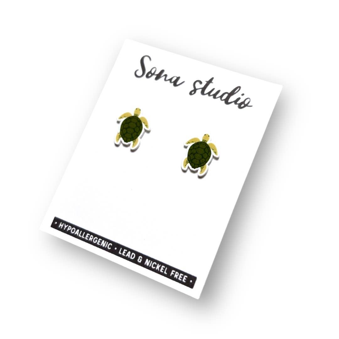 Sona Studio - Wholesale Stud/Post Earrings - Sea Turtle Earrings1