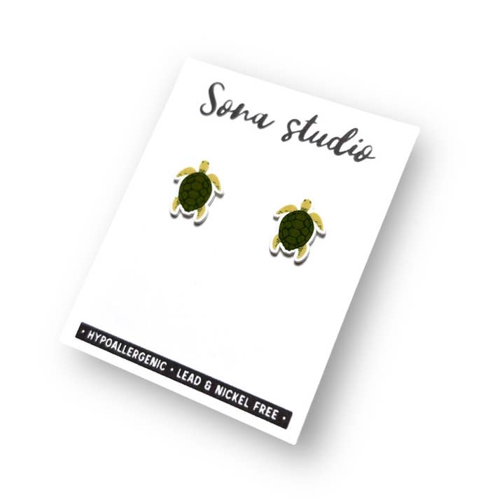 Sona Studio - Wholesale Stud/Post Earrings - Sea Turtle Earrings1
