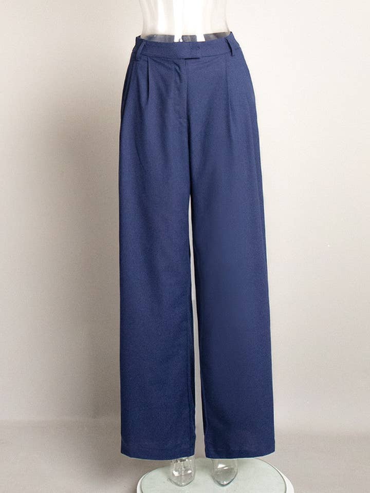 alberalkirk – wholesale Pants – Women's – Linen Blend Wide Leg Trousers Women Multiple Colors N5A5494