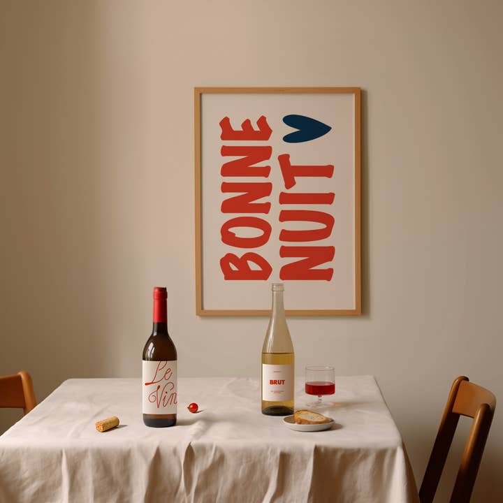 Fanclub – Großhandel Kunstdruck – Giclée-Kunstdruck „Bonne Nuit French Coffee Kitchen“