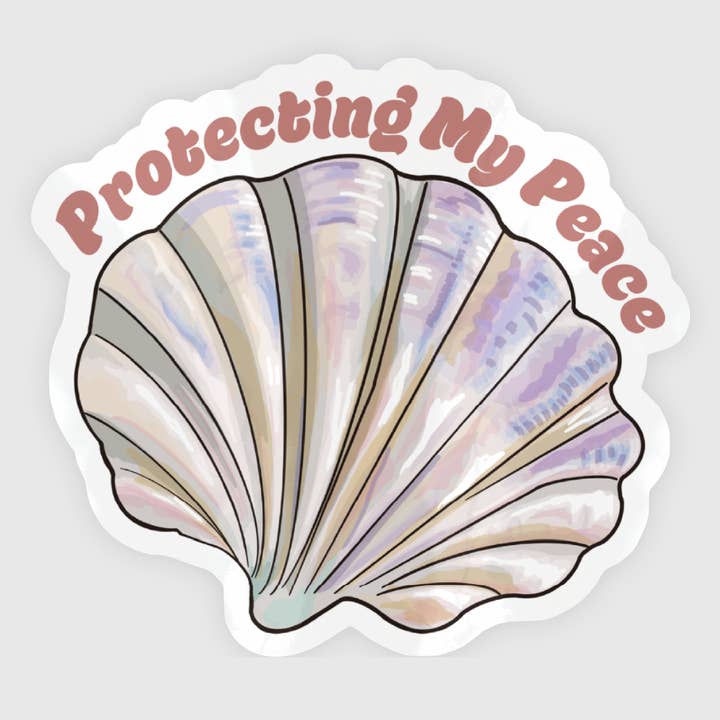 Protecting My Peace Vinyl Sticker for wholesale by Taylor McManus Illustration