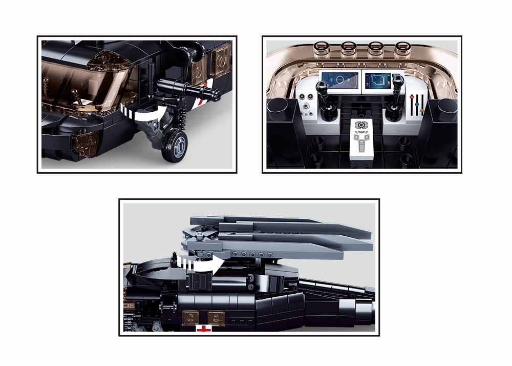 Sluban North America - Vente Kit de construction de jouet – enfant - Hélicoptère Militaire US Black Hawk UH-60 692 Pièces - M38-B10124