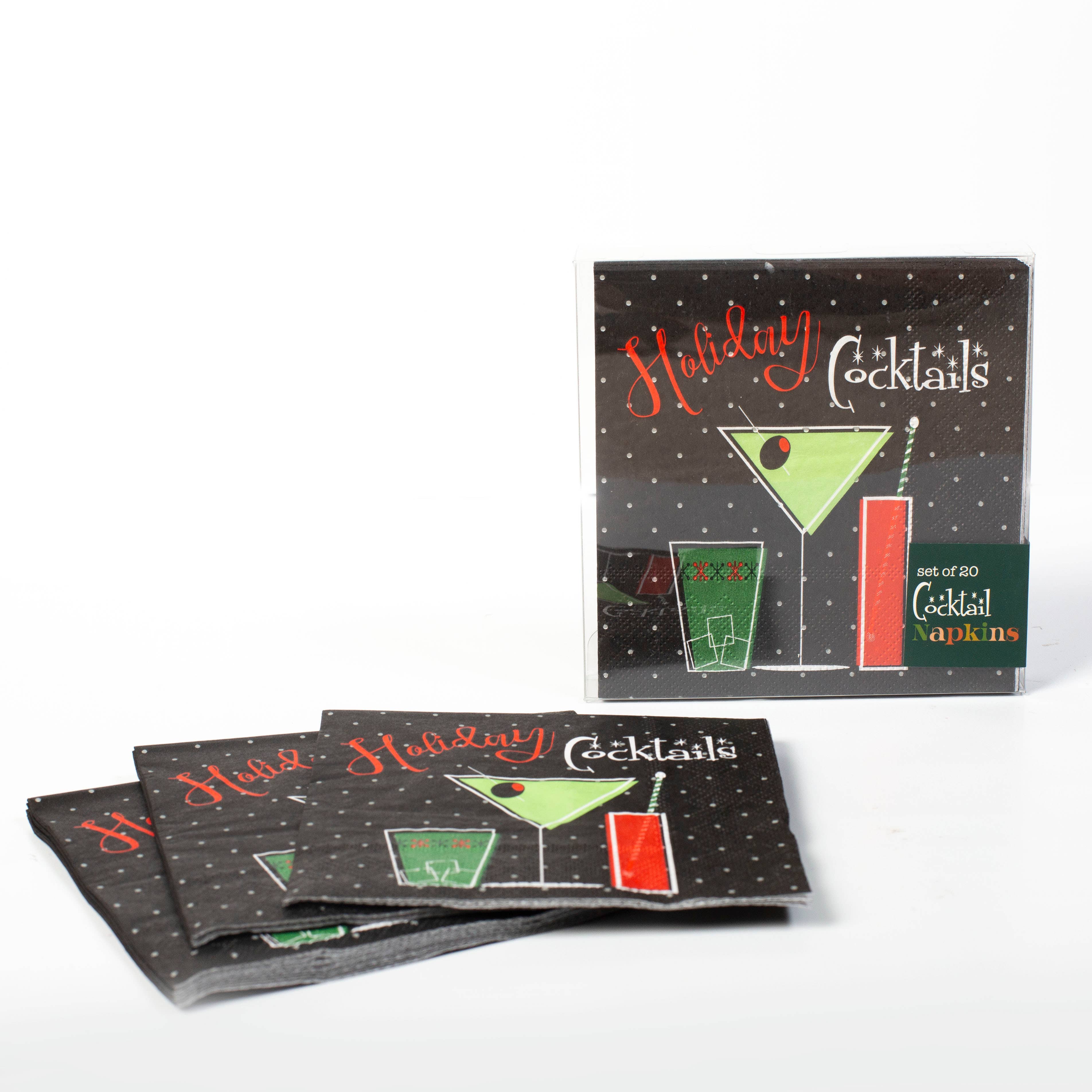 Mod Lounge Paper Company – wholesale Disposable napkin – Holiday Cocktails Mid Century Modern Beverage Napkin3