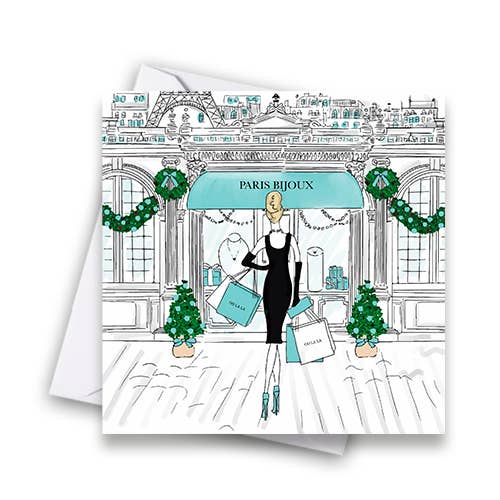 Biglietto natalizio per shopping a Parigi - Paris Bijoux per la vendita all'ingrosso da parte di Catherine Loves
