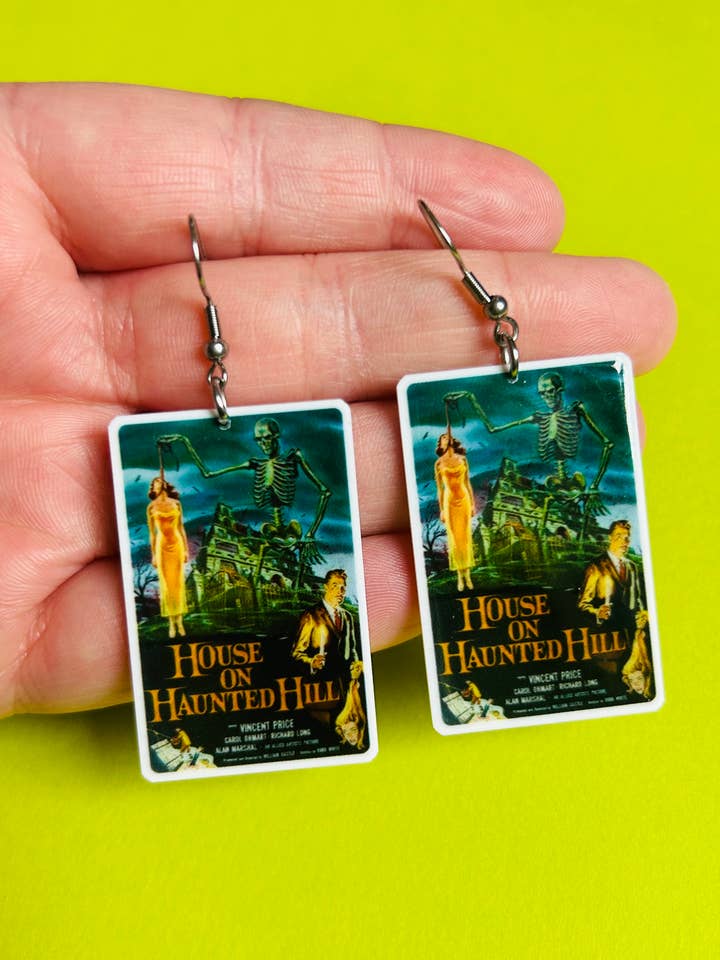 Brincos House on Haunted Hill Brincos de Halloween Horror por atacado de Alien Bratz