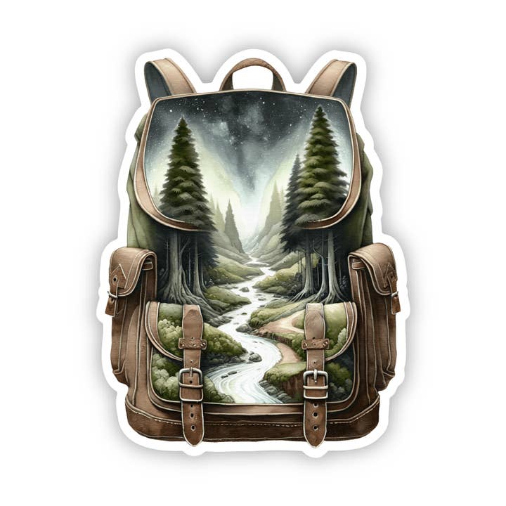 Backpack Sticker | River Nature Design | Vinyl Decal for wholesale by PiggyPrintStickers