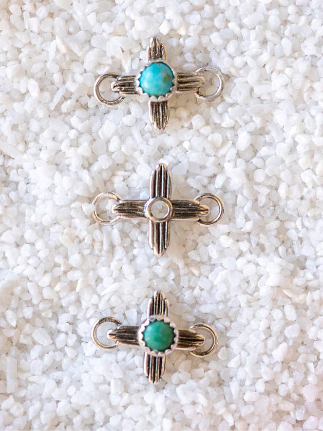 Zia Connector W/ Turquoise or Without for wholesale by Desert Darlings Silver