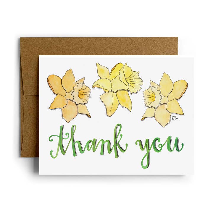 Daffodil Thank You Boxed Set for wholesale by Eileen Graphics