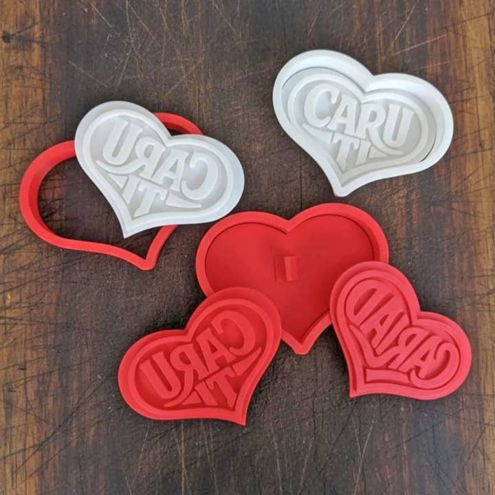 The Welsh Gift Shop – wholesale Biscuit cutter – Cookie Biscuit Cutter Set - Caru Ti / Love You2