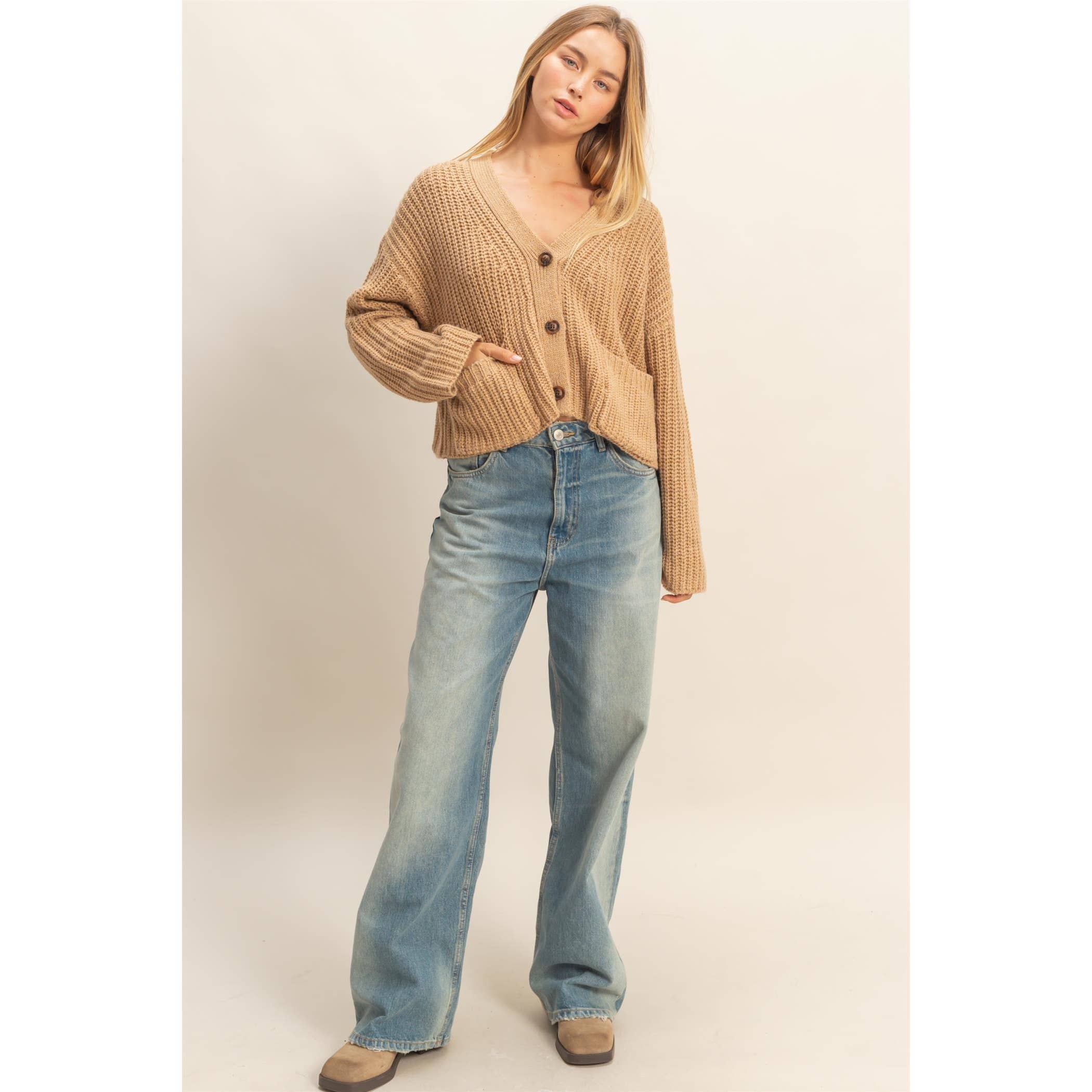 HYFVE - Wholesale Cardigan - Women's - Oversized Ribbed Sweater Cardigan15