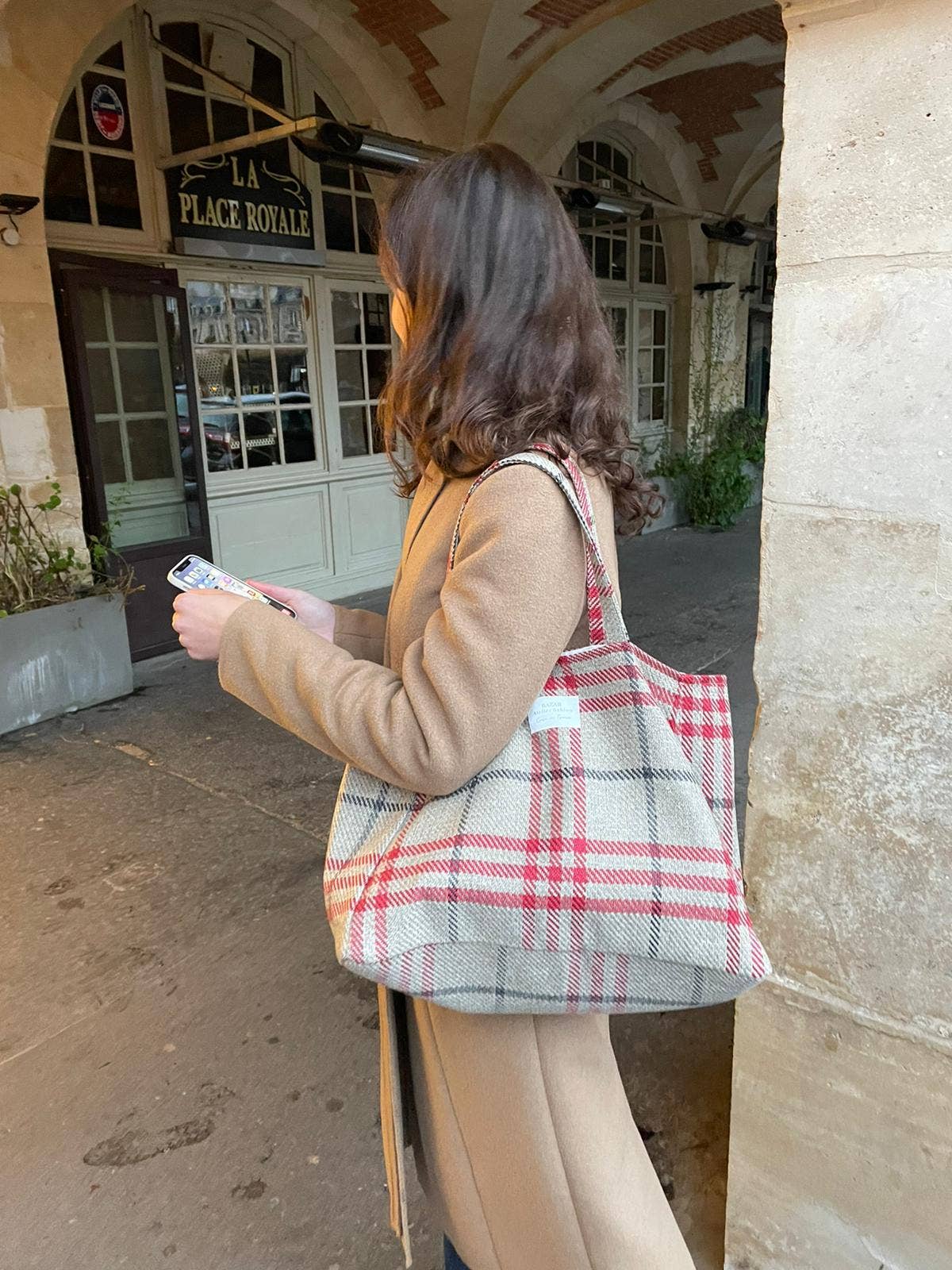 Bazar Atelier Sablon - Wholesale Tote Bag - Women's - Tote Bag - Red Pion Tartan3