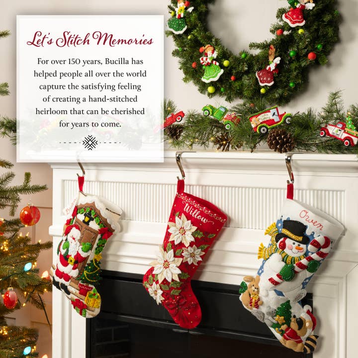 Plaid Crafts - Wholesale Craft Sewing Kit - Bucilla Christmas Sugar Plum Fairy Felt Stocking Kit