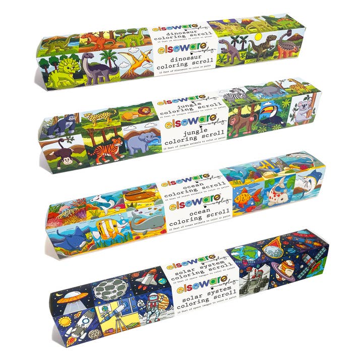 Coloring Scrolls -12ct Assorted - 10ft with Adhesive Back for wholesale by elseware unplug / eco-kids