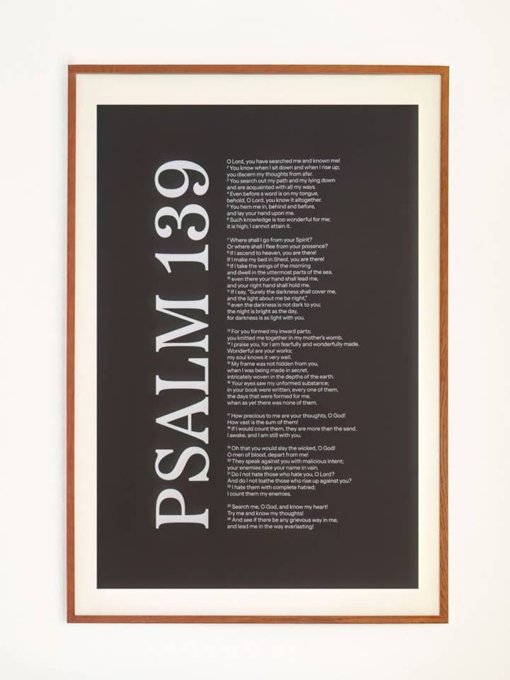 Póster: Salmo 139 para venta al por mayor de Jenessa Wait