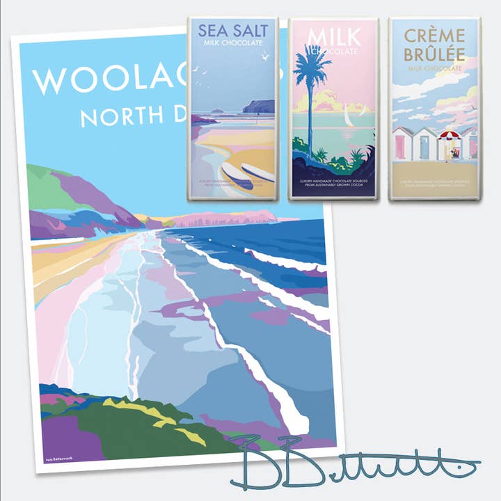 BeckyBettesworth - Wholesale Art Print - Woolacombe1