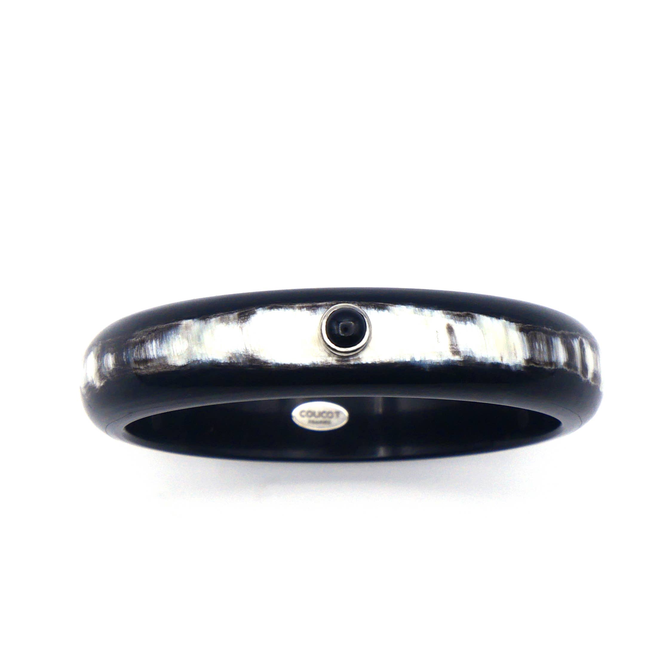 COUCOT - Wholesale Bangle Bracelet - Horn bangle bracelet 15mm set with 1 stone 6mm2