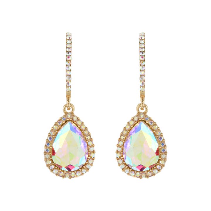 SP Sophia Collection - Wholesale Dangle Earrings - Rhinestone Teardrop Crystal Drop Dangle Earrings