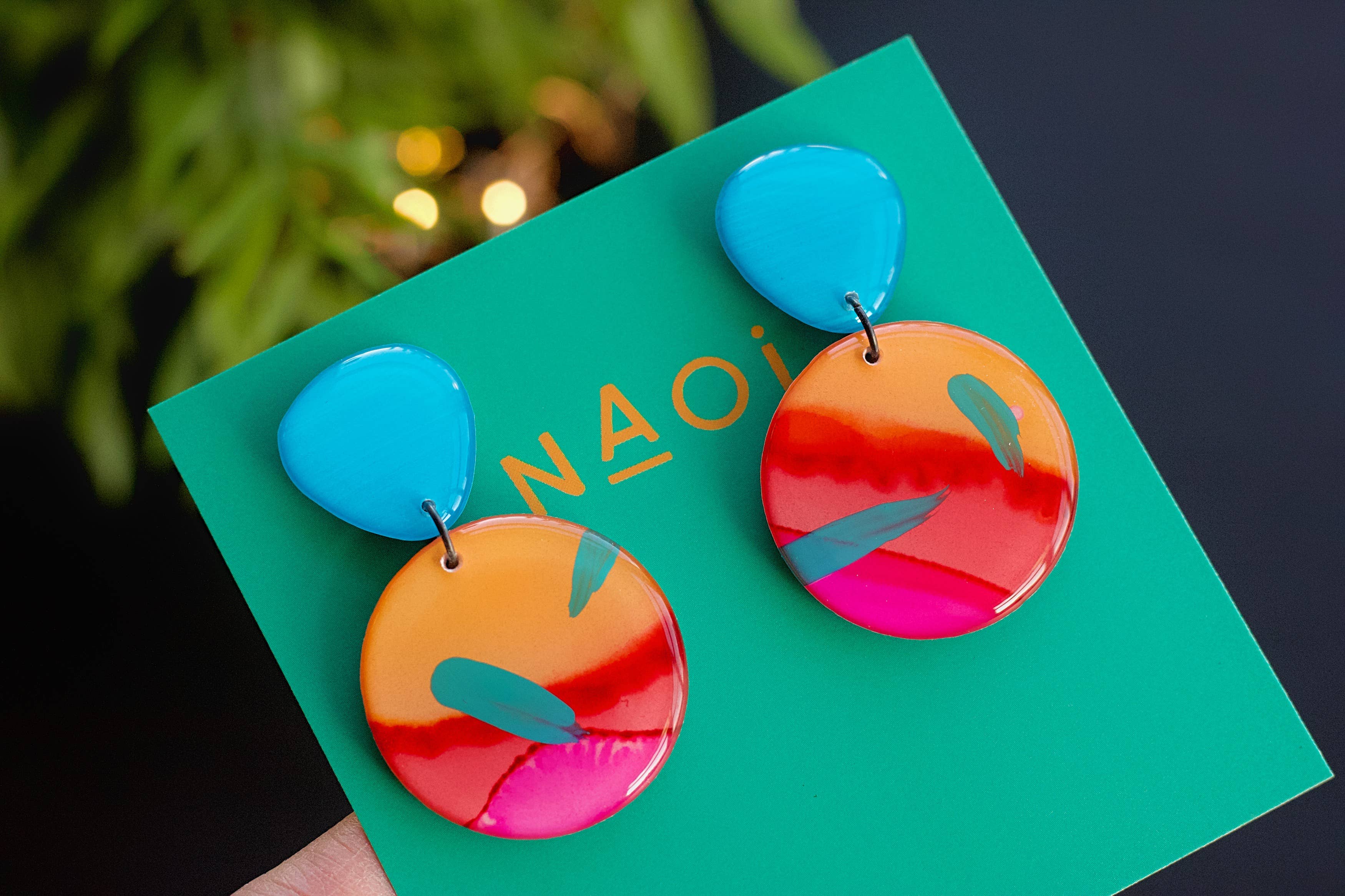 Naoi - Wholesale Dangle Earrings - Sunset Surf Statement Earrings - Handmade to Order3