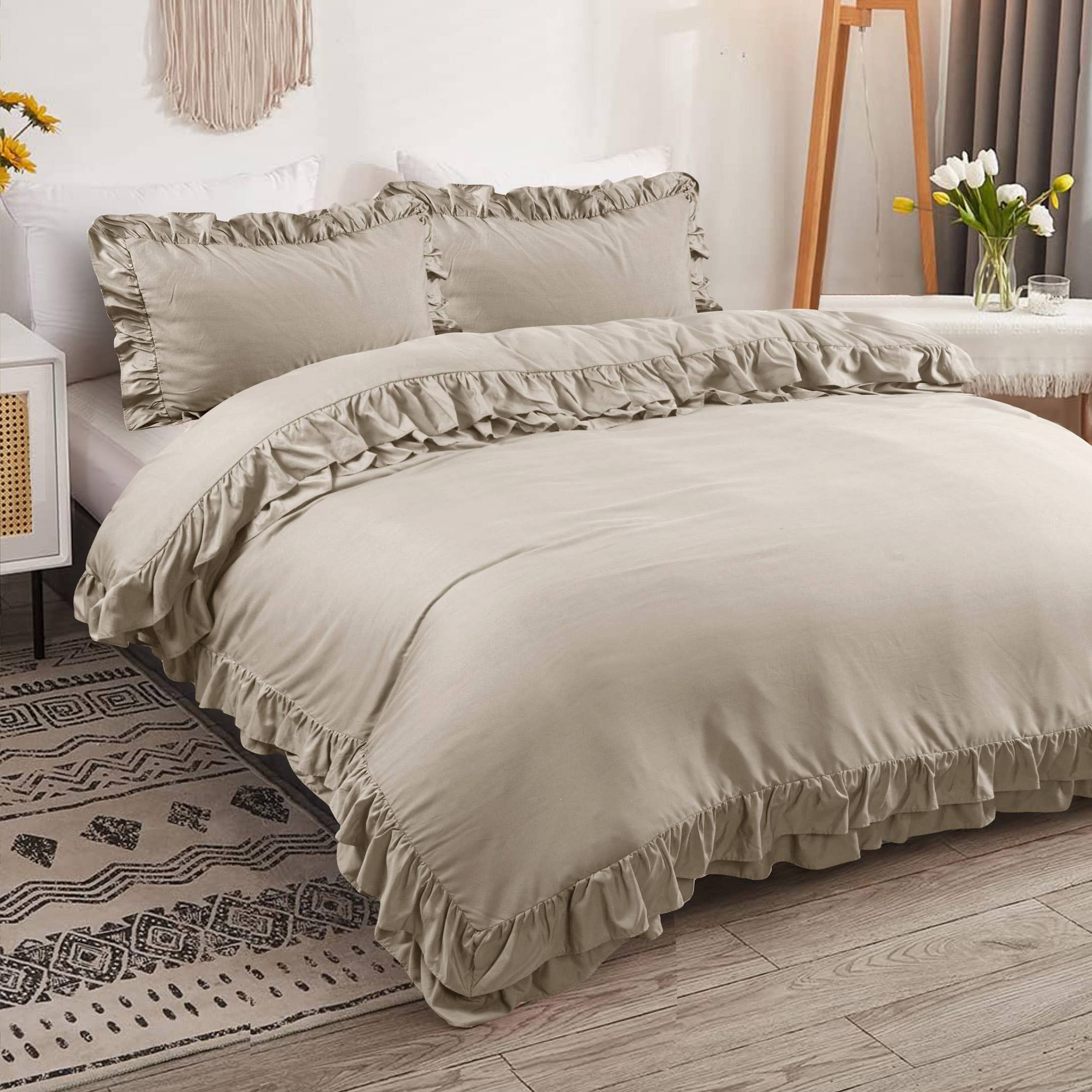 Cotton Passion - Wholesale Bedding Set - Duvet Cover Sets Frilled Duvet Set 3 Pcs Comforter Sets3