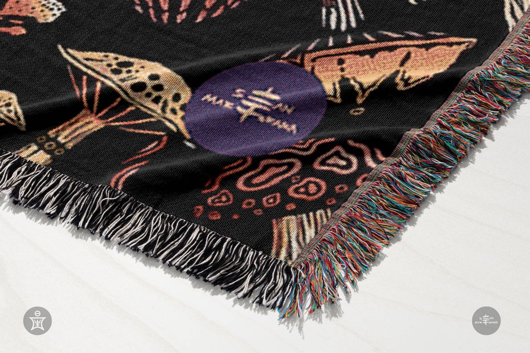 Sean Martorana - Wholesale Throw Blanket - IVI - Mushroom Jacquard Woven Blanket - Four Color3