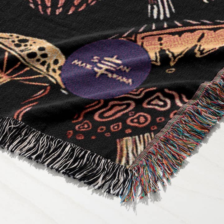 Sean Martorana - Wholesale Throw Blanket - IVI - Mushroom Jacquard Woven Blanket - Four Color3