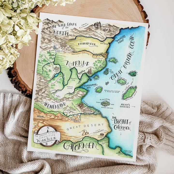 Paper Trees Studio LLC - Wholesale Art Print - Narnia Map