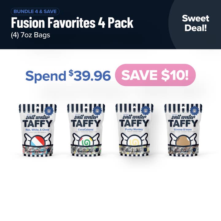 Fusion Favorites 4-Pack Bundle for wholesale by Taffy Shop