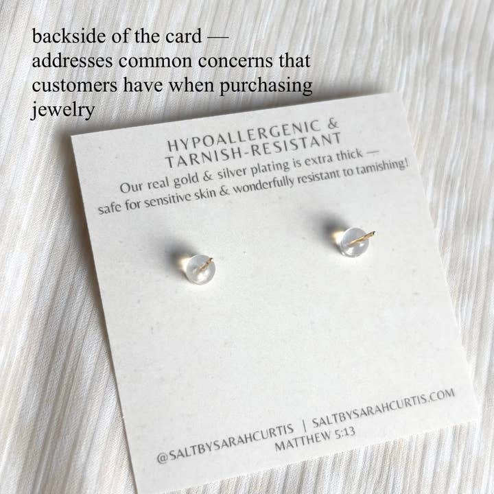 SALT by Sarah Curtis - Wholesale Stud/Post Earrings - HAMMERED HEART STUDS | 18k gold | dainty heart earrings 1