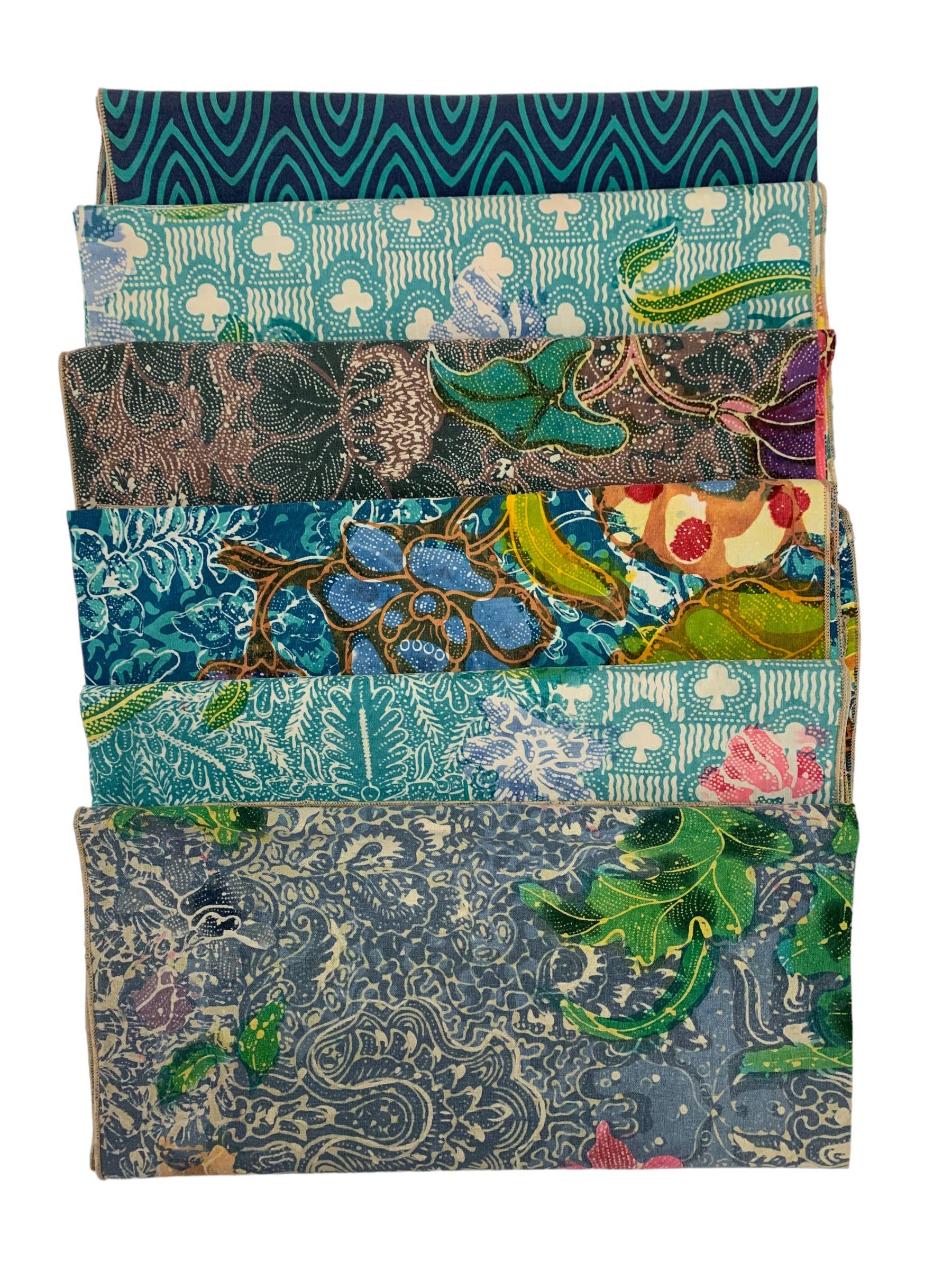 Asia West – wholesale Dinner & cloth napkin – Napkins-blue, green, orange, natural, pink & purple (set/6) 0