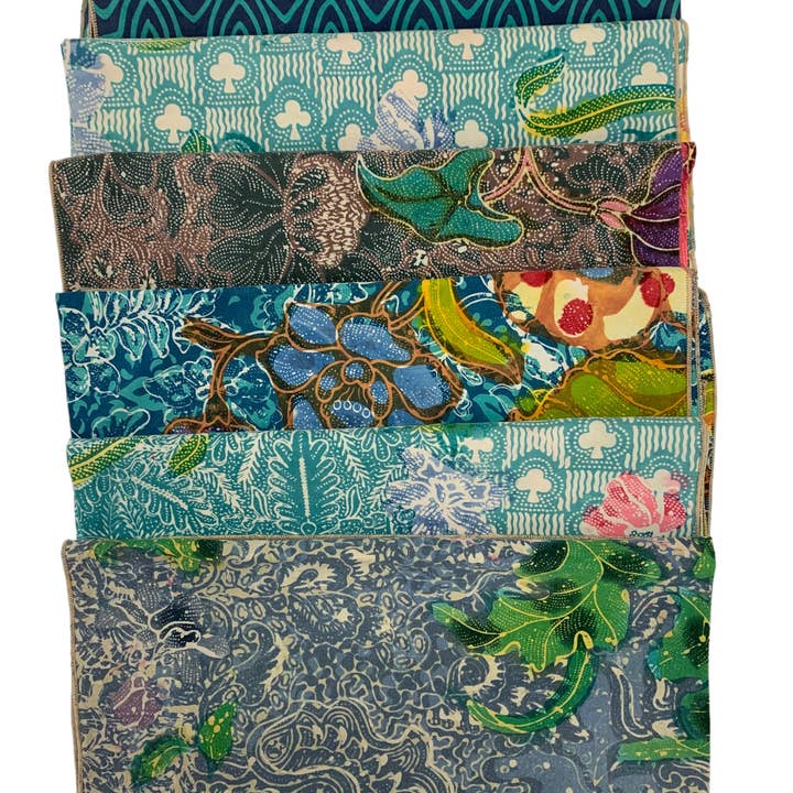 Asia West – wholesale Dinner & cloth napkin – Napkins-blue, green, orange, natural, pink & purple (set/6)