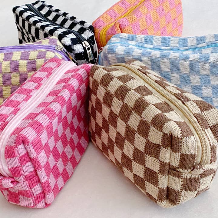 Ellison+Young - Wholesale Makeup/Cosmetic Bag - Check Yourself Cosmetic Bag
