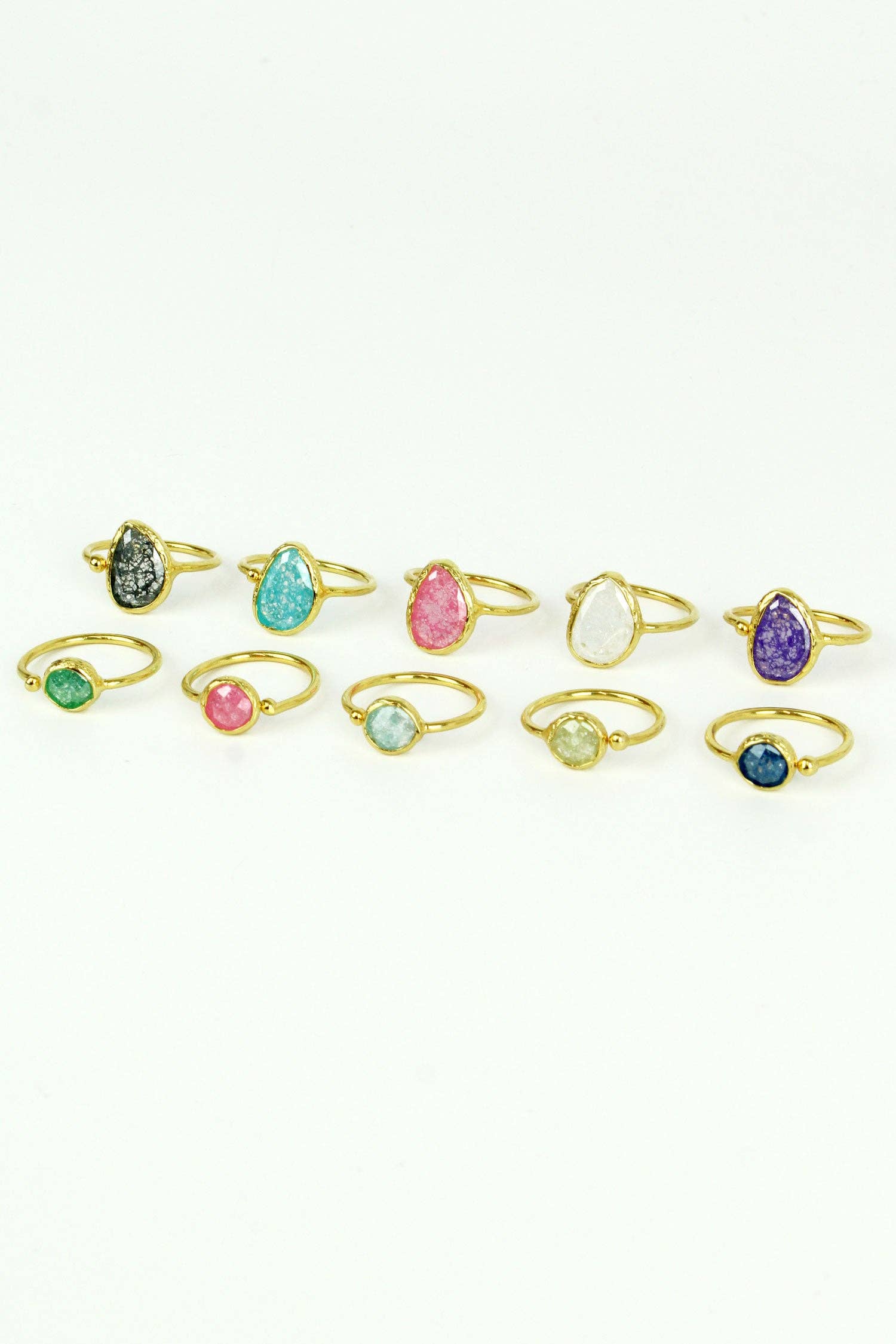 My Doris – wholesale Cocktail/statement ring – CIRCLE & TEARDROP RINGS: PACK OF 101