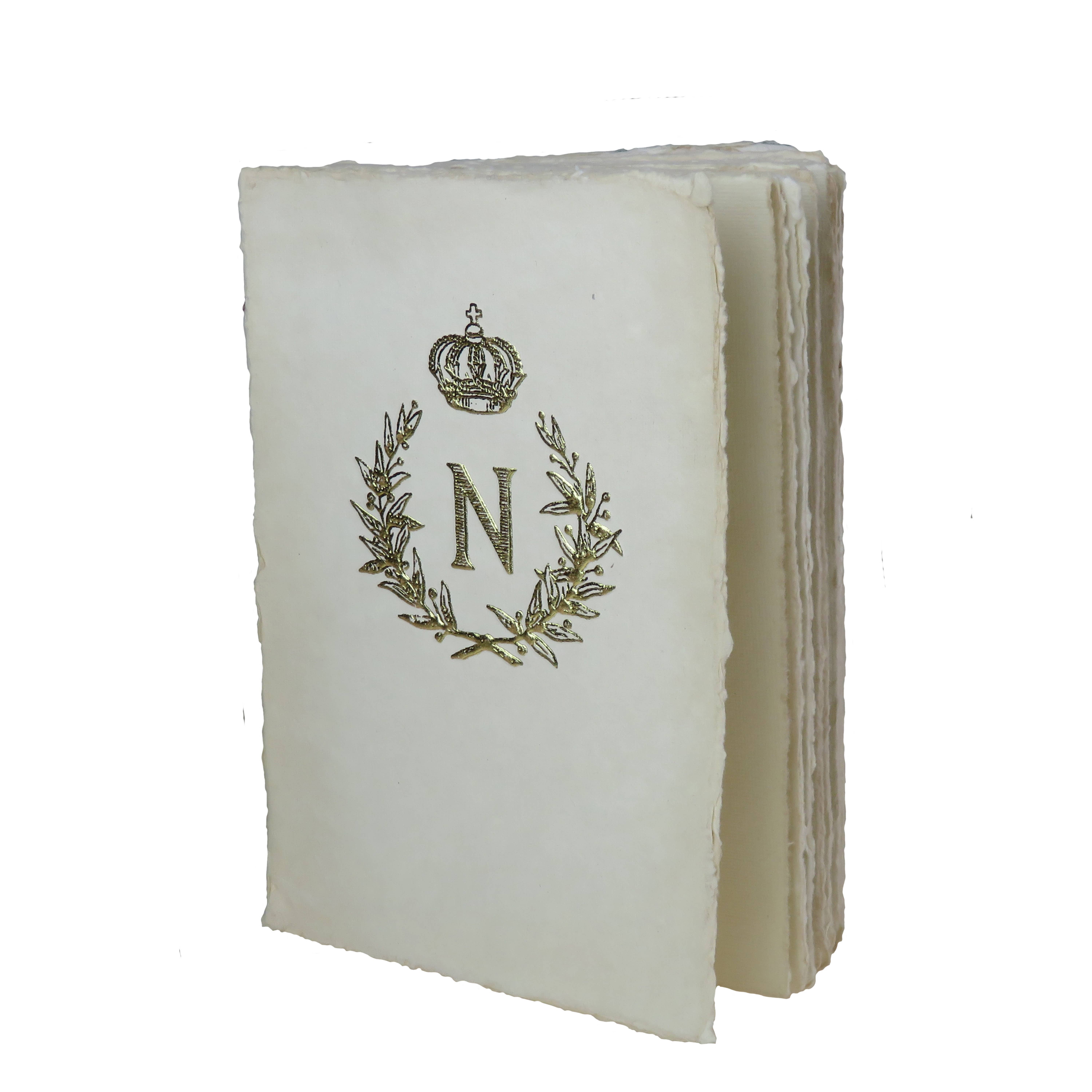 Epigram - Vente Cahiers - Carnet en papier parchemin motif doré Napoléon1