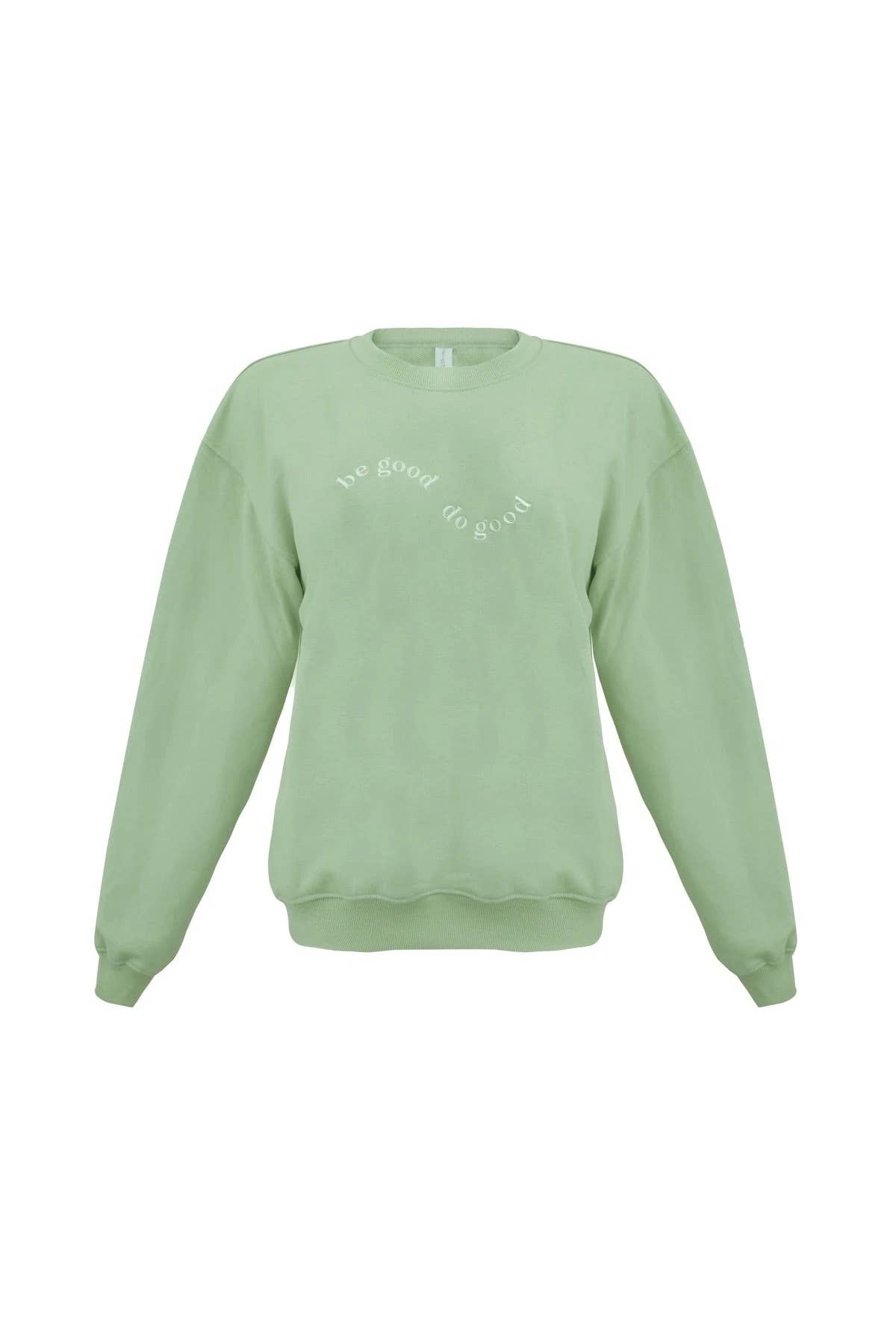 THIS IS A LOVE SONG - Wholesale Sweatshirt – Women's - Be Good Do Good Sweater (Watercress)
