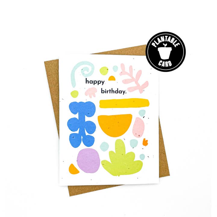 Botanische Happy Birthday Karte für den Großhandel von Cato & Company