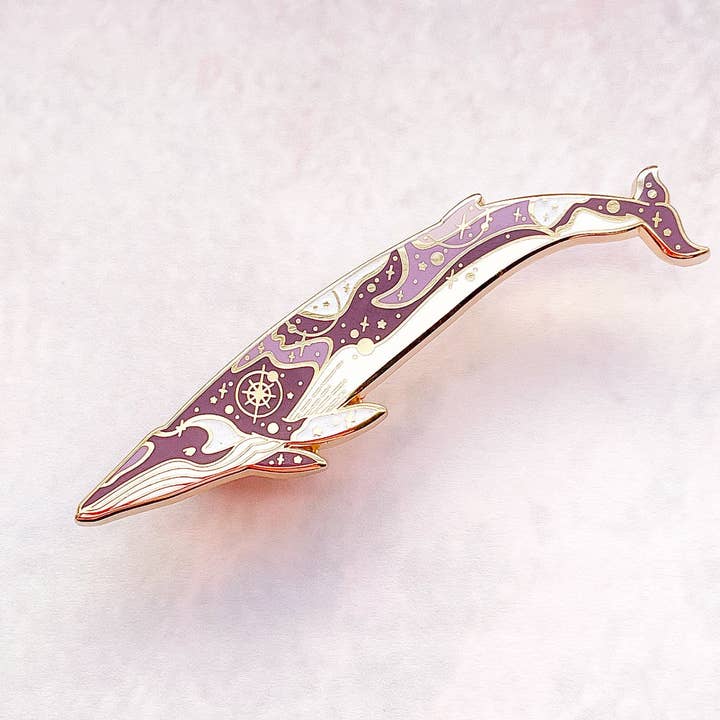 Alum and Ink - Wholesale Lapel Pin/Button - Omura's Whale (Halos Among the Stars) Enamel Pin3