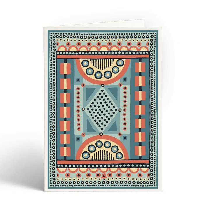 Terrazza Rug Greetings Card for wholesale by Cressida Bell