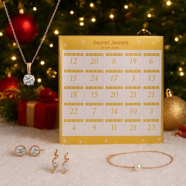 Calendrier De L’avent 13 Bijoux Et 11 Perles - Or Rosé pour la vente par CARALI / MYC Paris