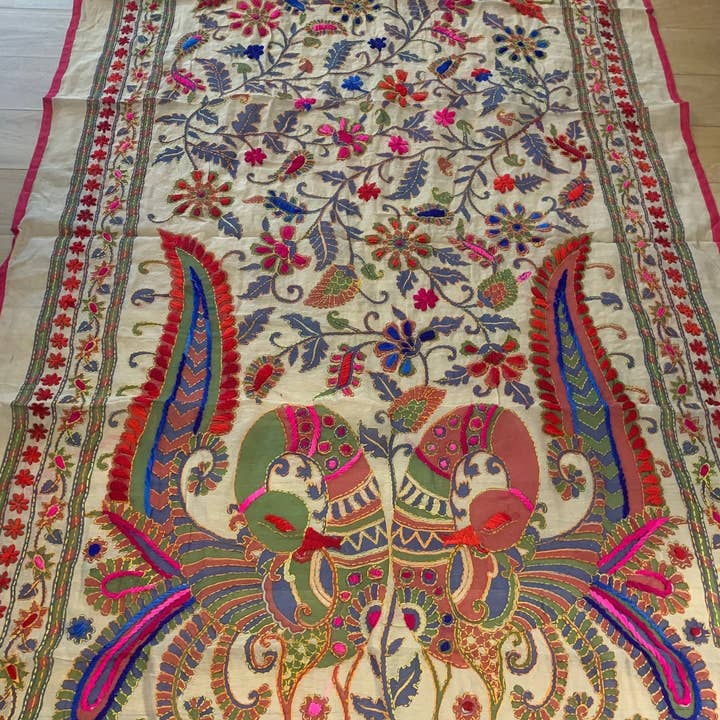 AmicaStyleStudio - Wholesale Scarf - Women's - Handmade women Silk cotton kantha shawl2