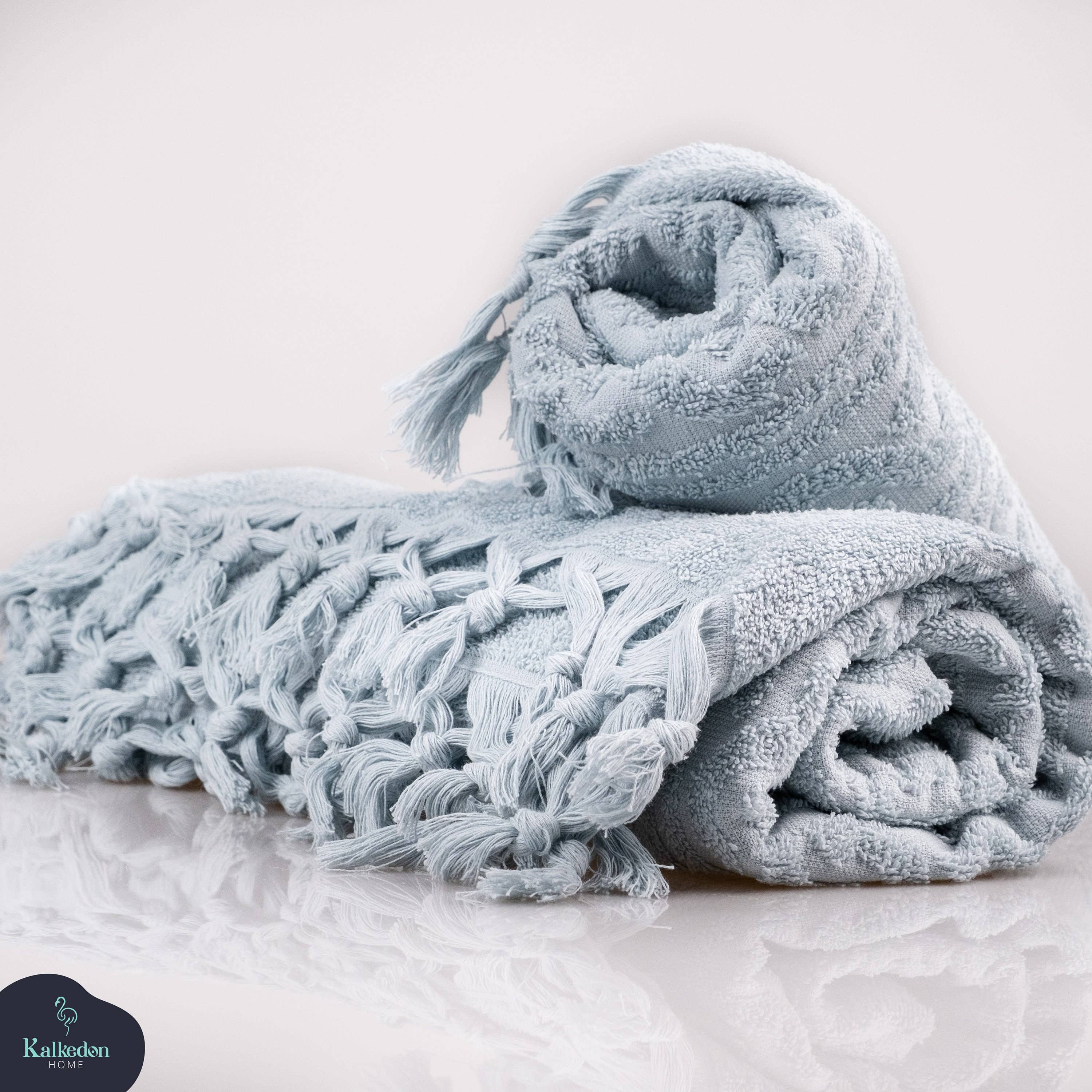 Kalkedon Towels - Vendita all'ingrosso Set asciugamani - Offerta! Set Asciugamani in Cotone Turco Organico | Asciugamano da Mano e da Bagno14