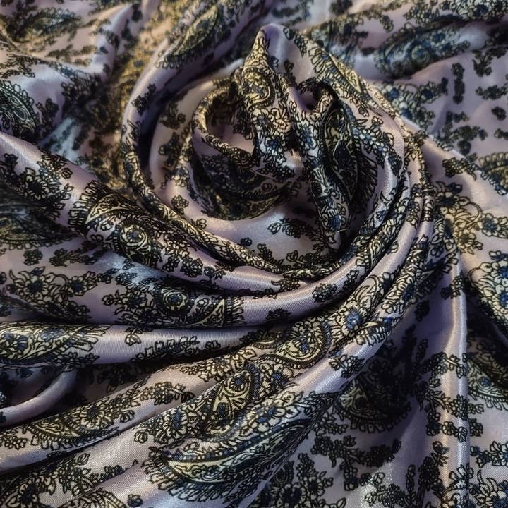 Double B Wild Rags - Venta al por mayor Bufanda - Mujer - Pañuelo Salvaje PAISLEY 142 Lila Púrpura Retro Vaquero Occidental Bufanda Bandana por Double B Wild Rags